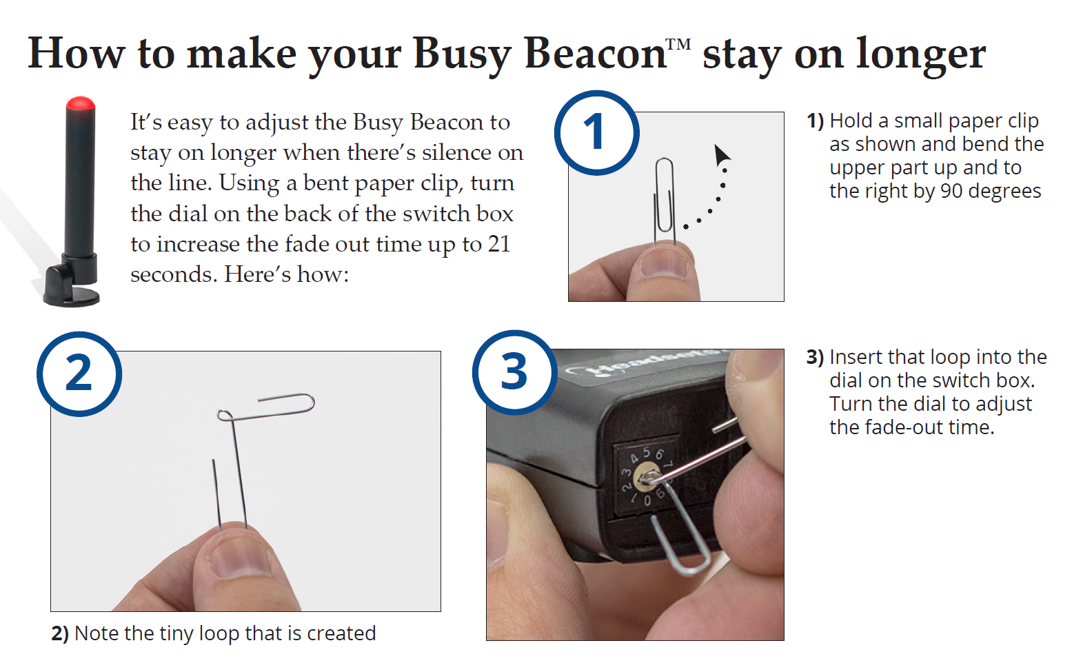 Busy Beacon/Buddy Fade Adjustment