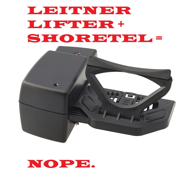 Leitner handset lifter not fitting on a Shoretel phone