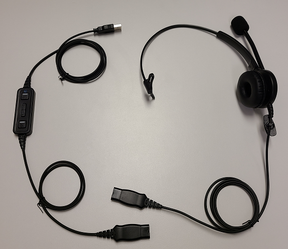 Leitner OfficeHero LH250 headset and quick disconnect cord