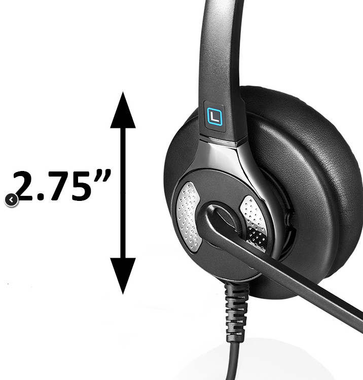 Leitner LH240XL wired headset for phones and computers