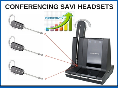Plantronics Savi wireless headset conferencing multiple headsets