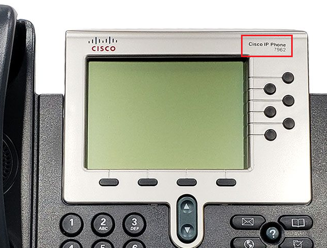 Cisco IP phone model information on phone body