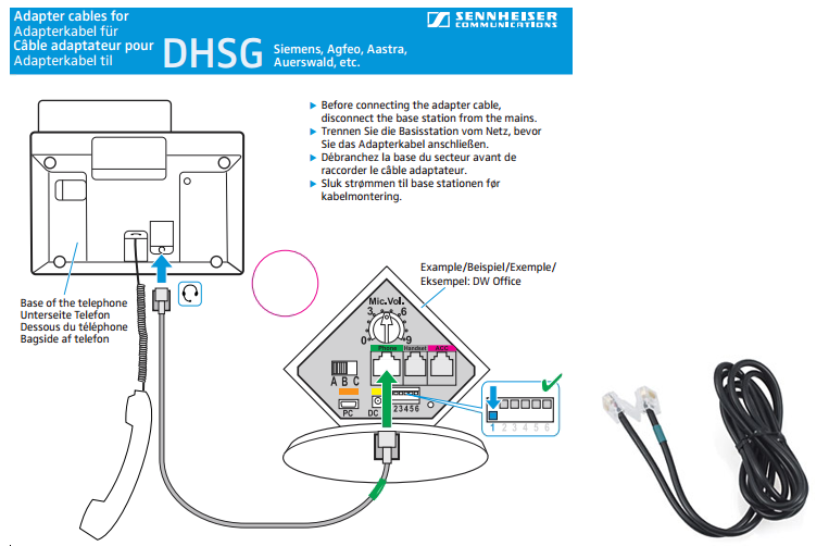 Sennheiser Aastra EHS setup diagram