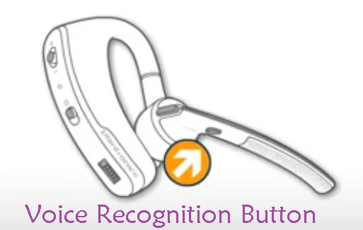 Plantronics Voyager Bluetooth headset voice regonition button