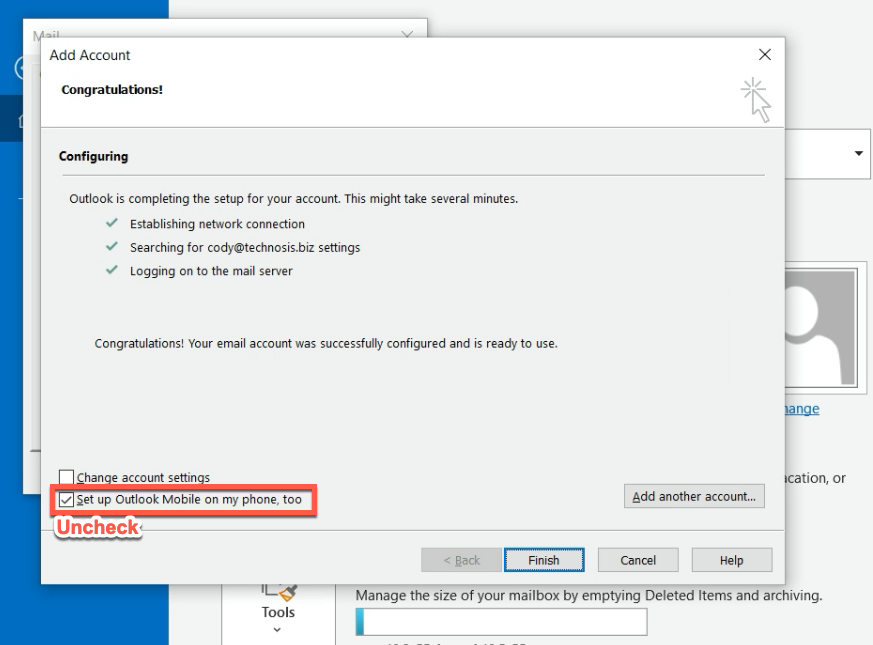 remove office 365 account from windows 10