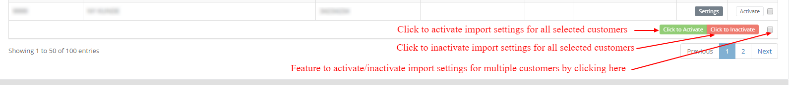 Import Rules - Activation of multiple customers