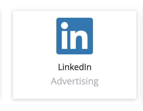 Pick the CaliberMind Linkedin Advertising connector and follow the onscreen prompts