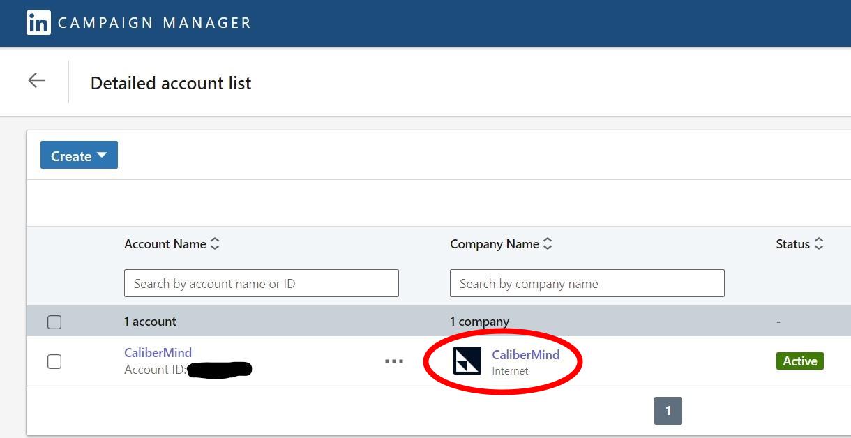 Accessing your Linkedin Push company page settings in CaliberMind