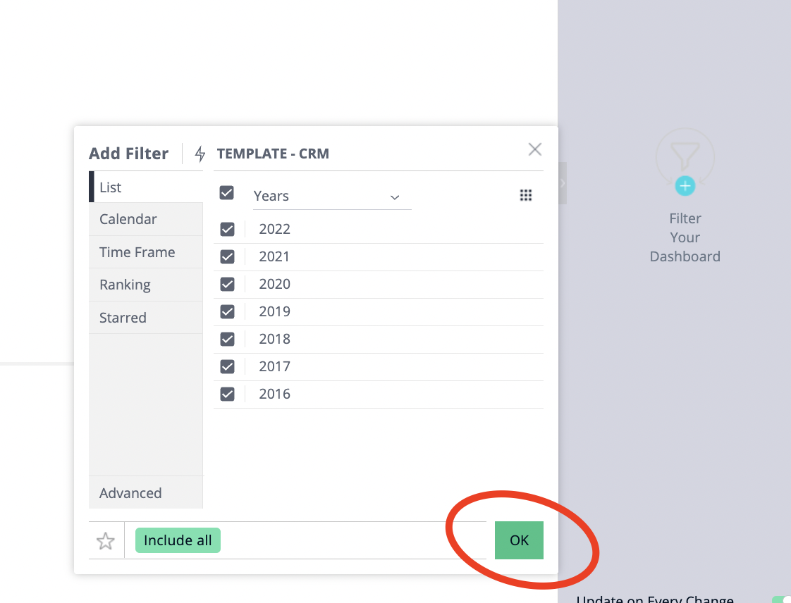 field filter setting save