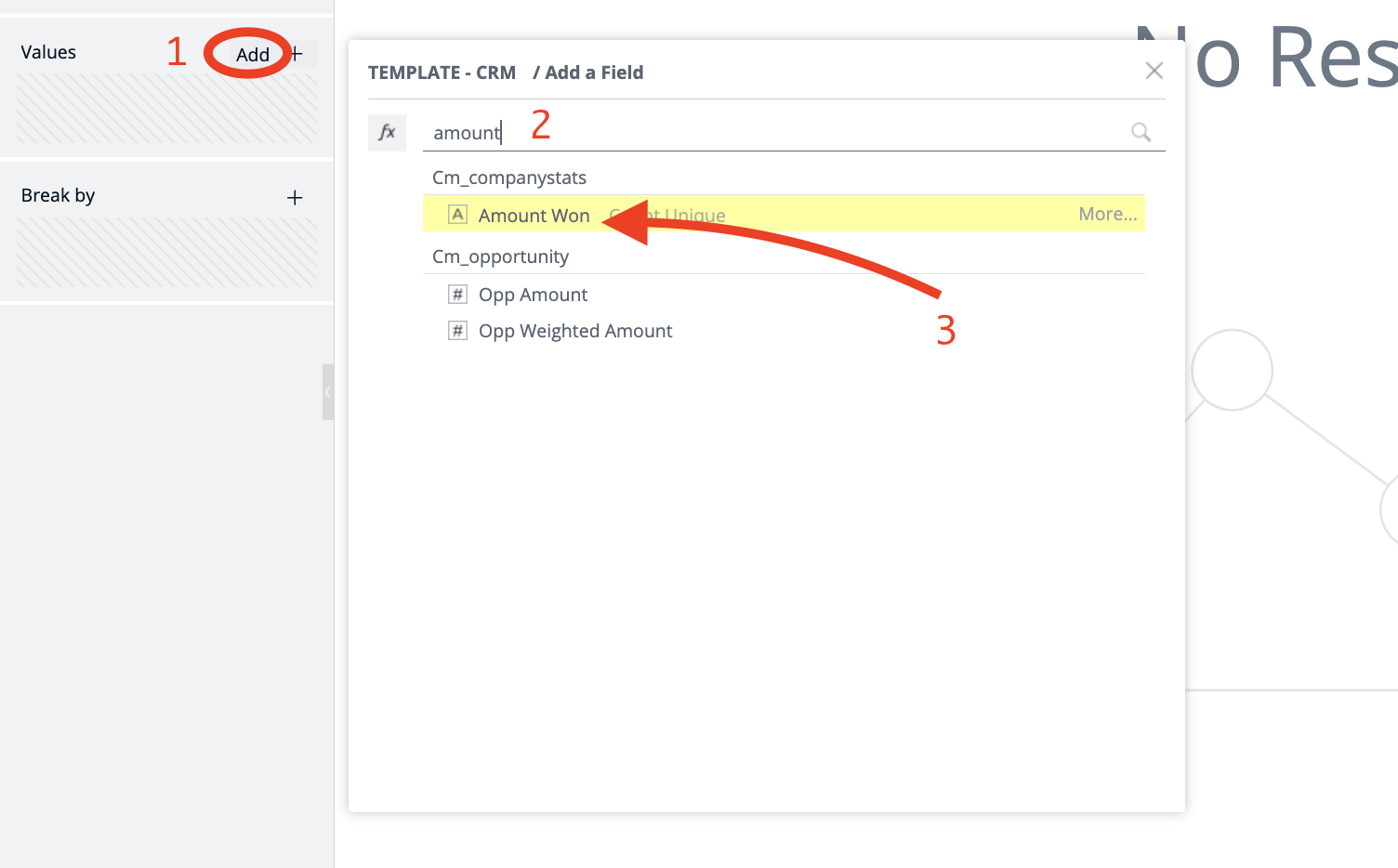 Add a value in the CaliberMind amount field