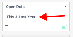 Updating your CaliberMind Open Date filter