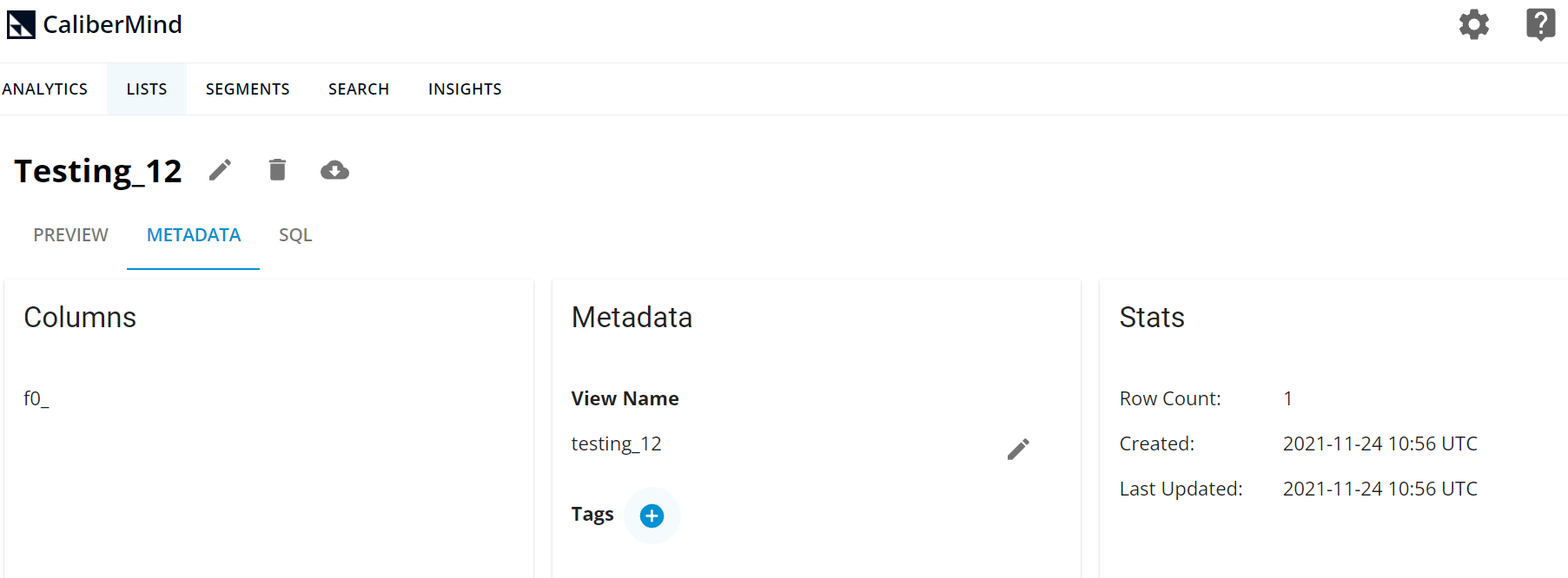 Adding a tag click on the CaliberMind Metadata tab