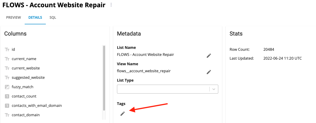 Adding a New Tag to CaliberMind List Type with Options of Company, Campaign or Person