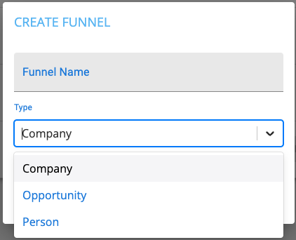 Enter a Name for Your CaliberMind Funnel and Select the Right Funnel Type