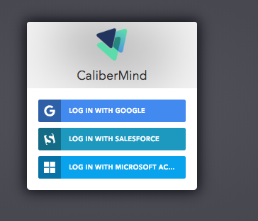 Logging in to CaliberMind revenue attribution software