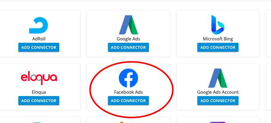 Adding the Facebook Ads connector to CaliberMind
