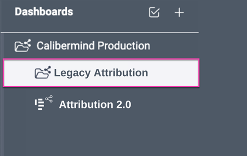 Attribution legacy menu location