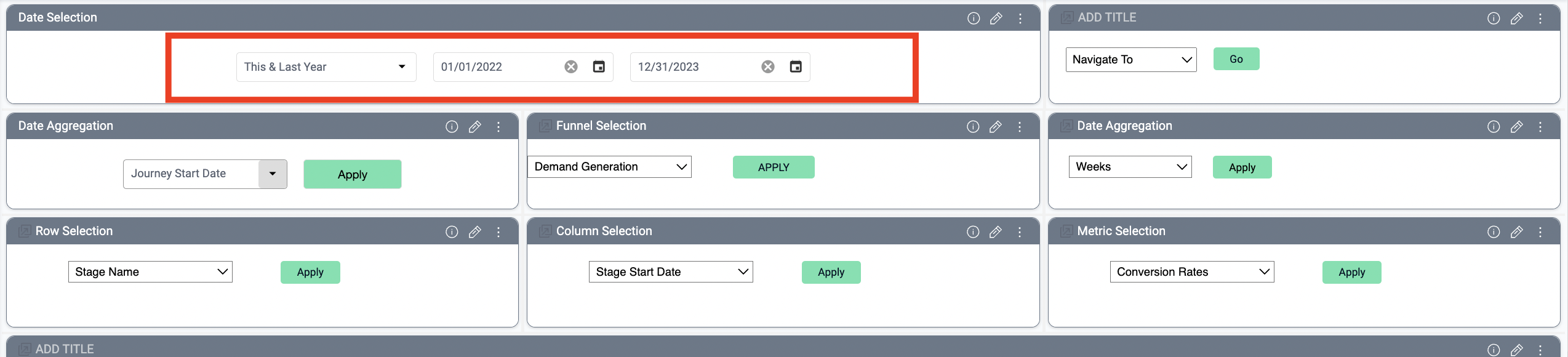 select data explore date range