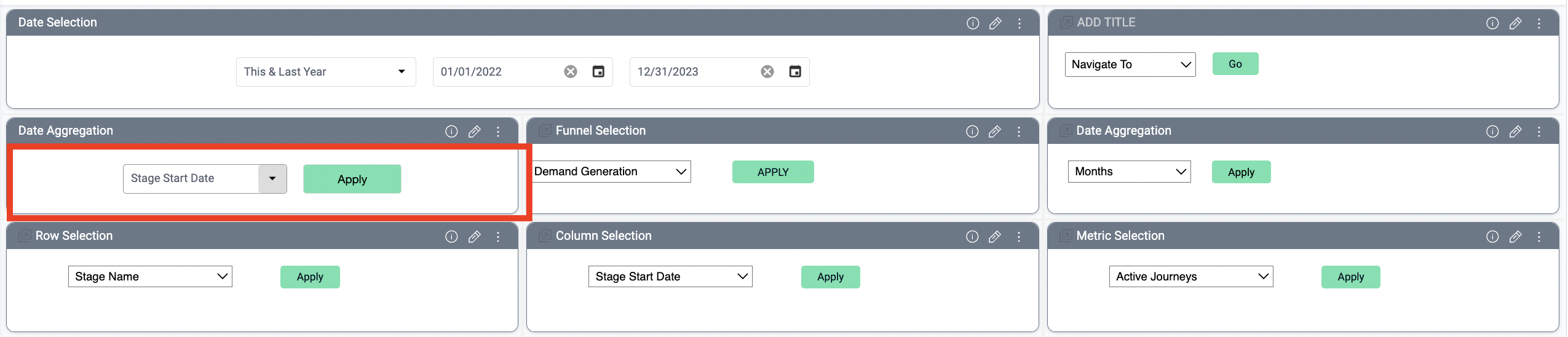 date aggregation setting data explore