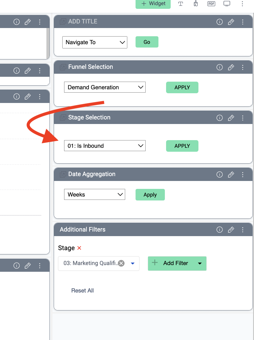 trigger event stage selector