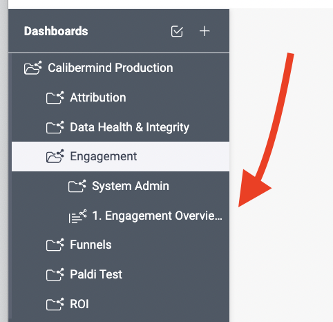 engagement overview menu