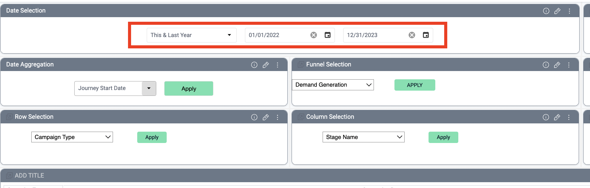 data explore time selection