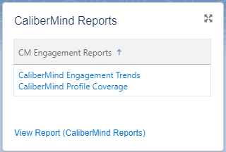 Add Report to CaliberMind Dashboard in Salesforce