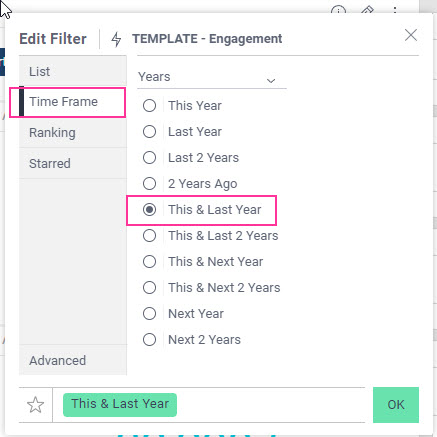 Insights Engagement Filter