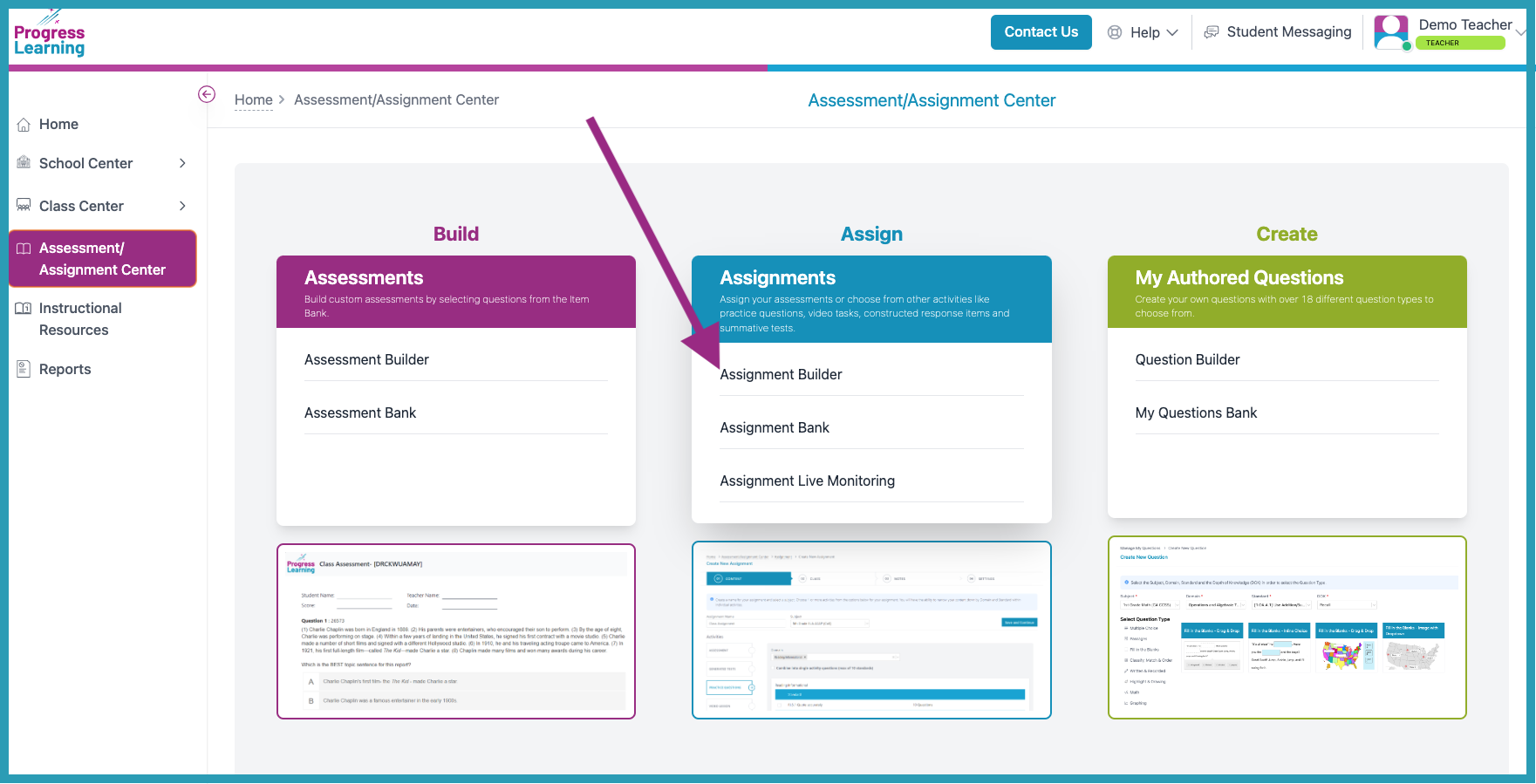 assessment to assignment