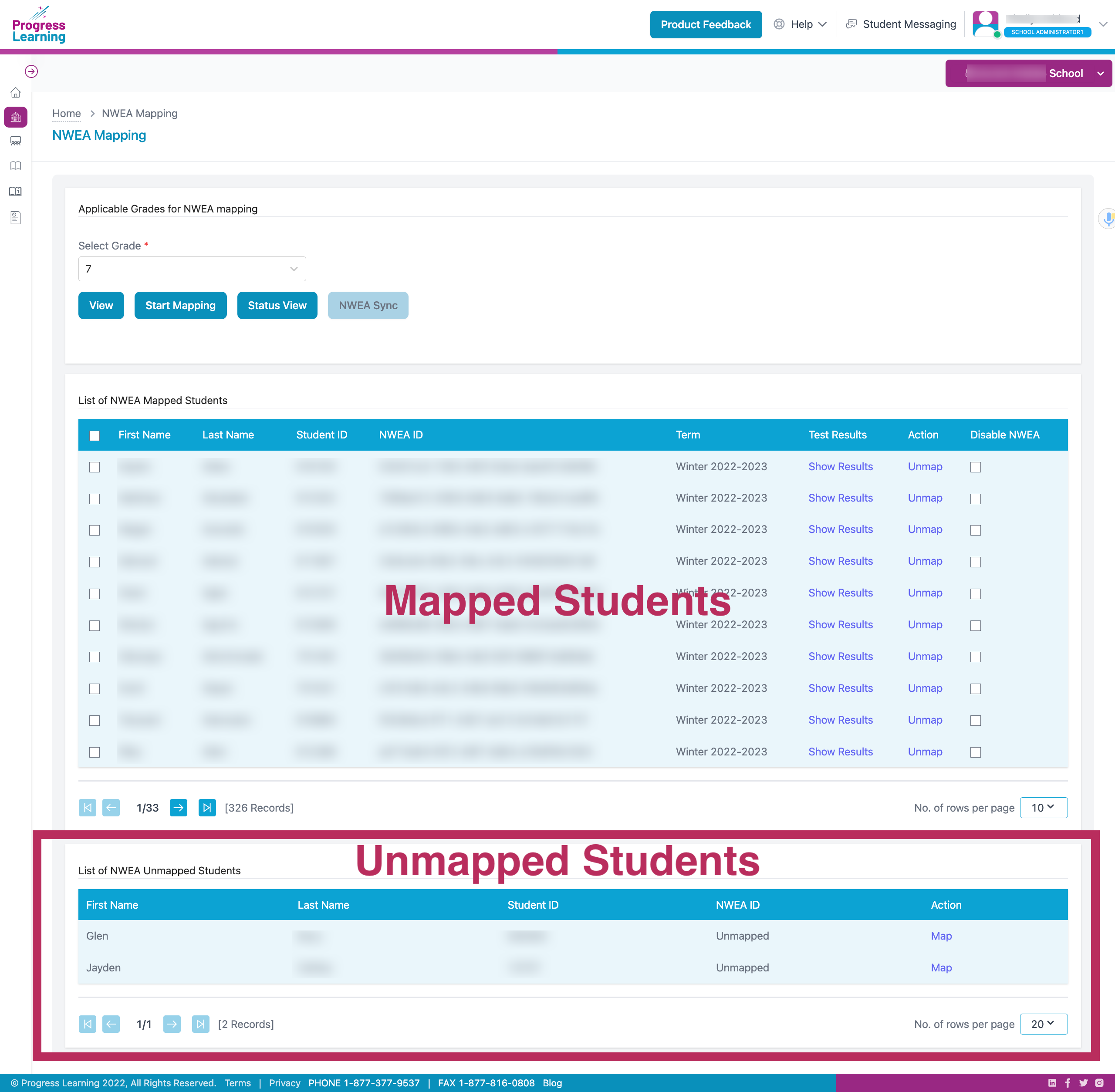 How does a school admin complete the NWEA mapping process? - Empowering 