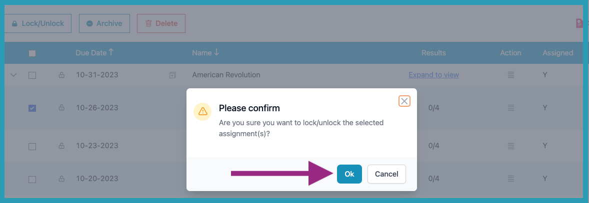 how to unlock assignment on canvas