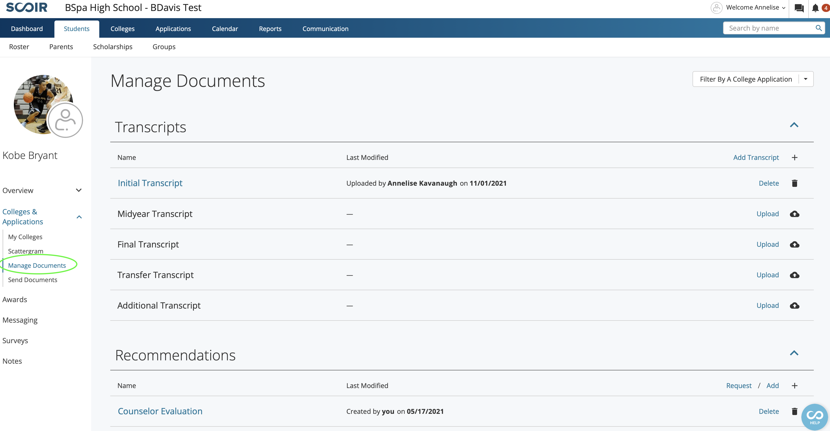 For Counselors Secondary School Report SSR Overview User Guide And 