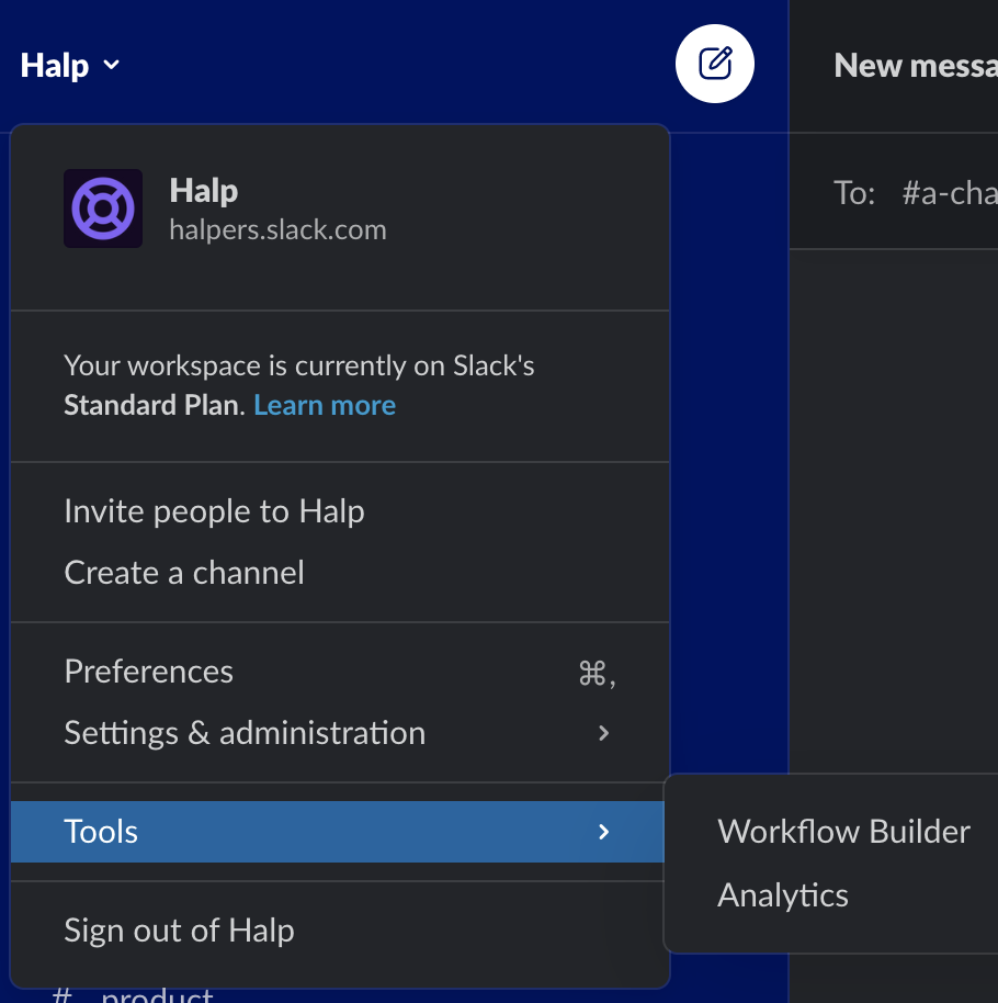 How to use the Halp Slack Workflow Step Halp Support Docs