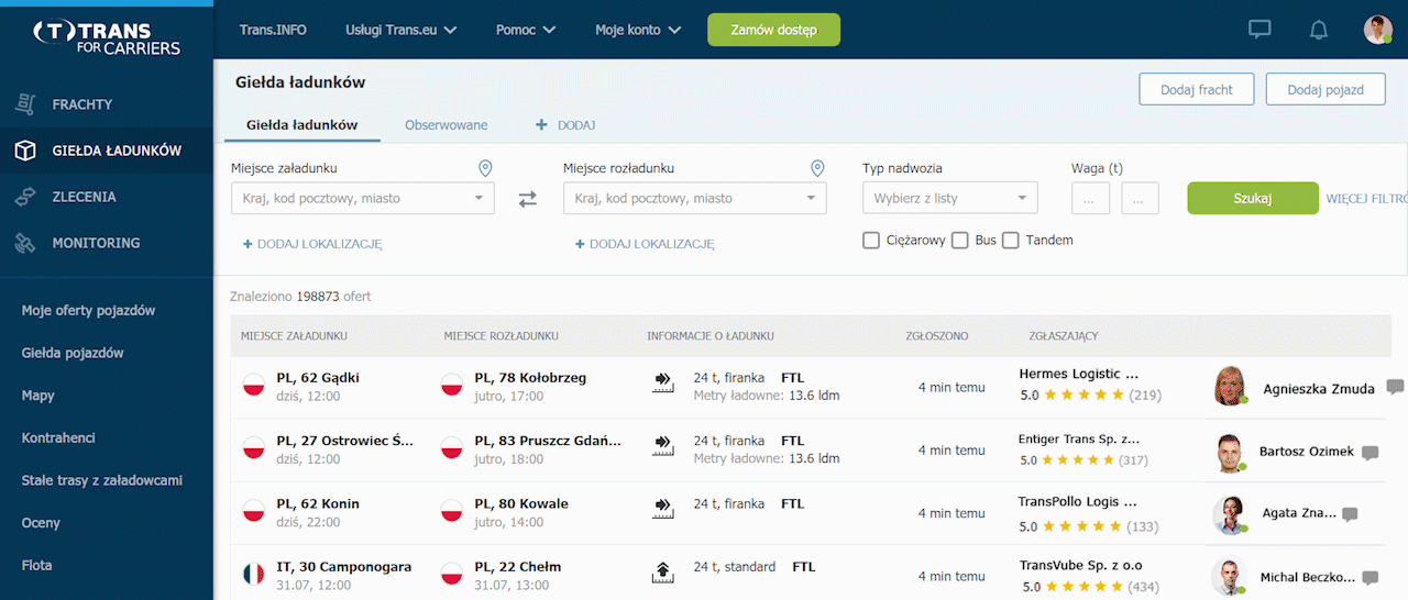 Yeni Communicator Platformu TRANS.EU açma