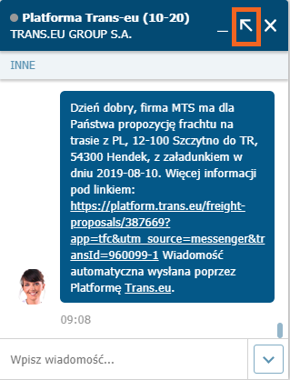 Zawieranie transakcji na komunikatorze na Transie