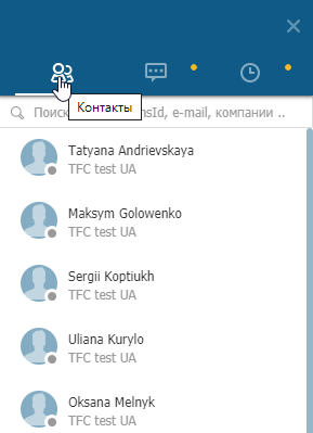 Список контактов