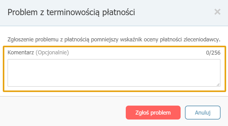 Złaszanie problemu z płatnością na Platformie Trans.eu