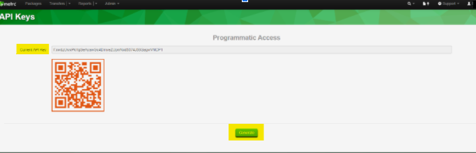 metrc screenshot of api keys generation tab with button highlighted