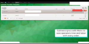 screenshot of Metrc's online reporting system that highlights how Cultivera's automation saves time