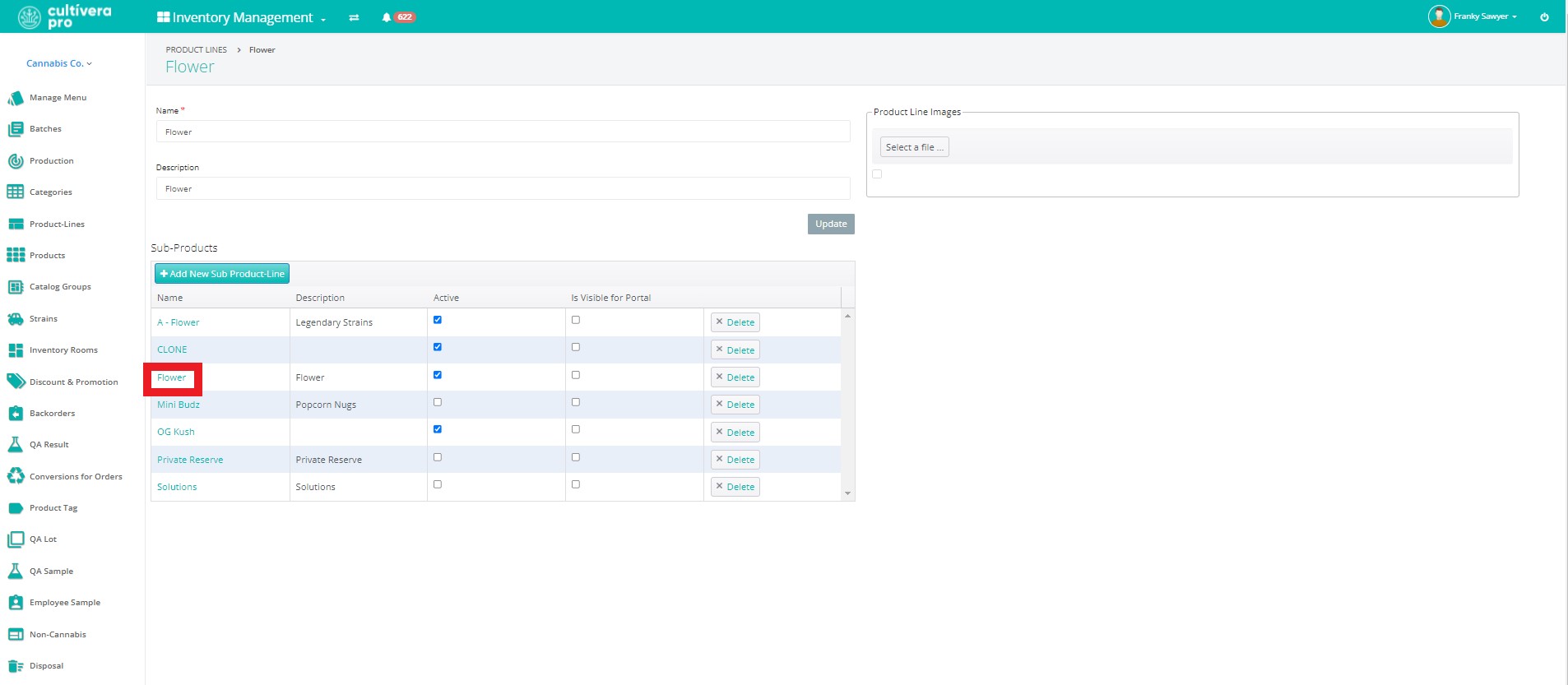 screenshot of cultivera pro to create a new package size