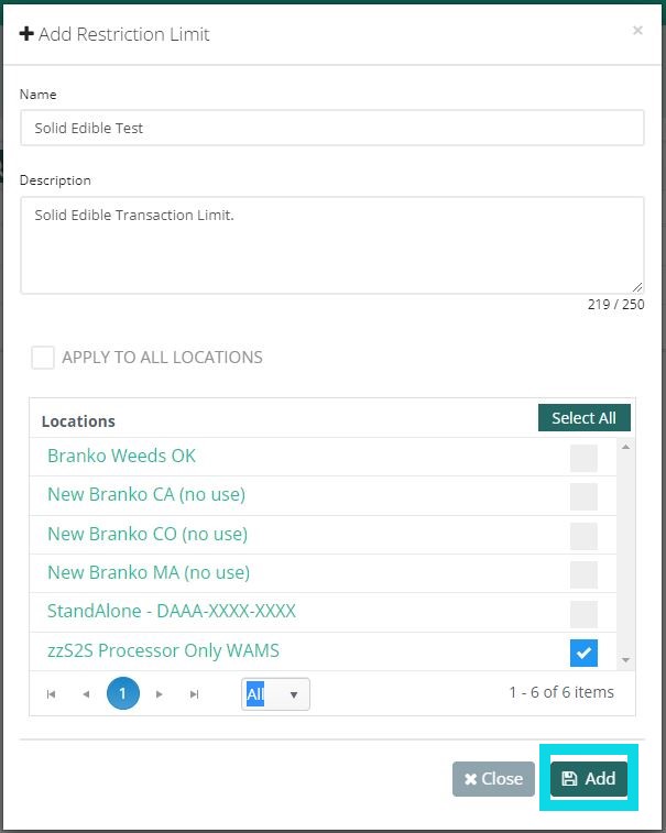 POS - Administration: Restriction Limits - Cultivera Support Library