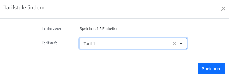 Tarifstufe ändern - Tarifgruppe