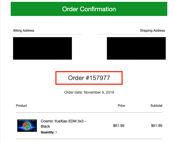 How can I find my order number? HelpDocs