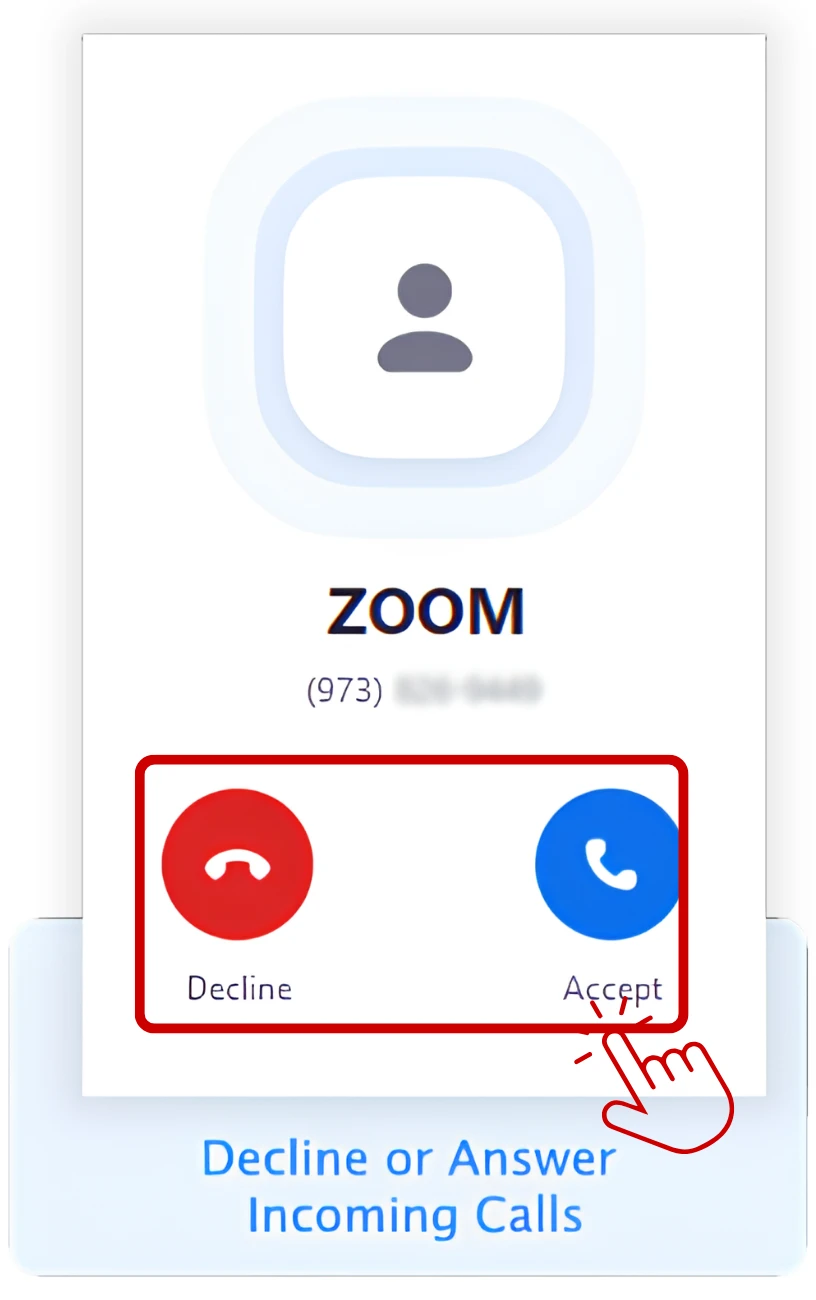 How to answer an IP phone or VoIP call using the application interface.
