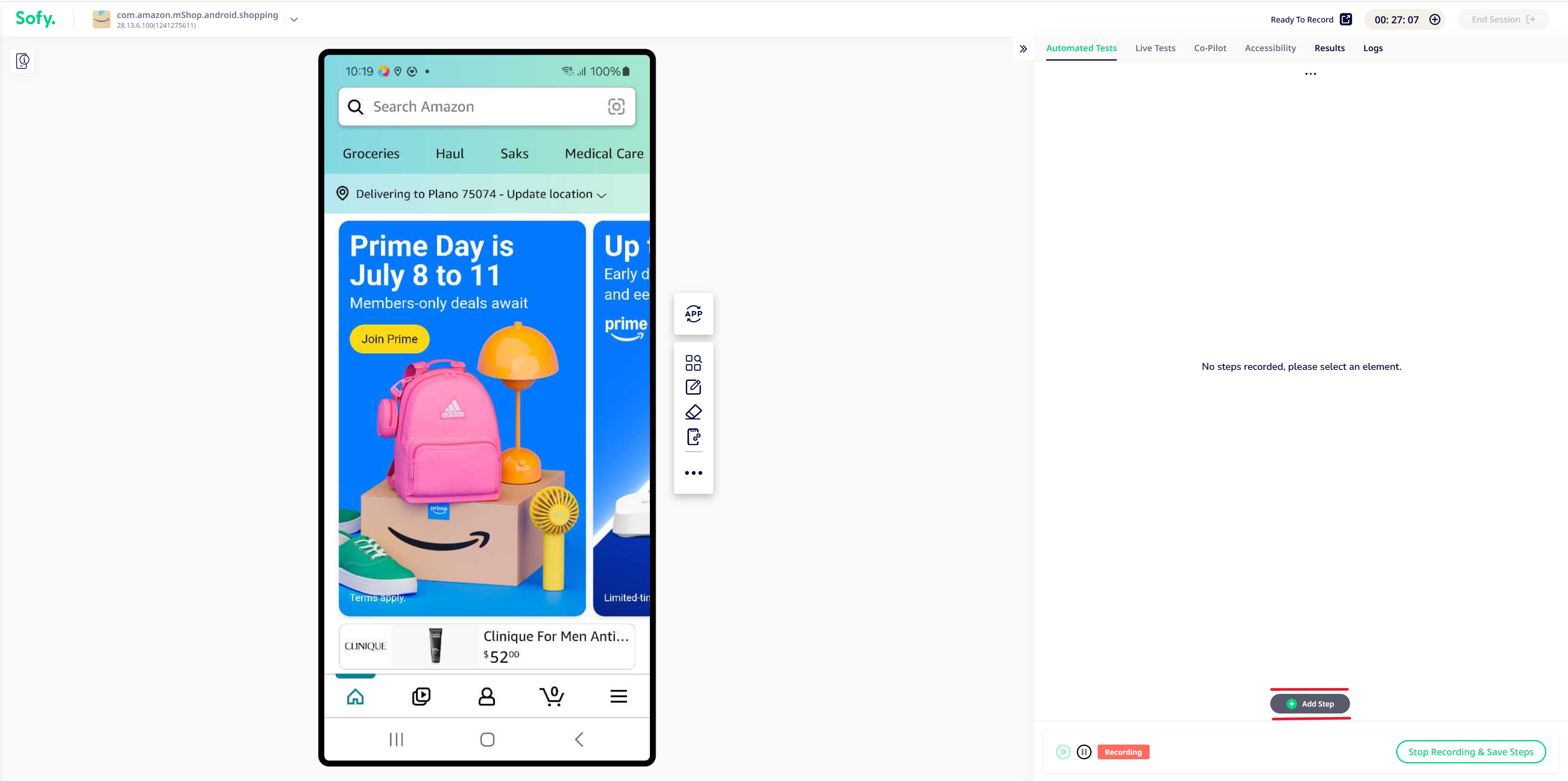 Add Step button highlighted to add an API Step