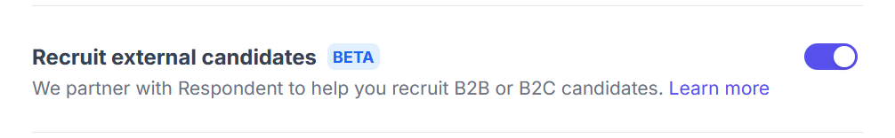 Recruitment feature