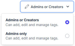 Tags Permissions