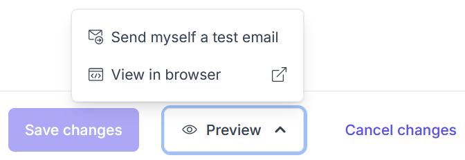 Email preview options