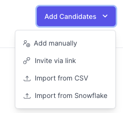 Add candidates Snowflake import
