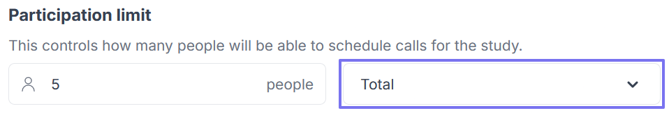 Parcitpant limit continuous - every week